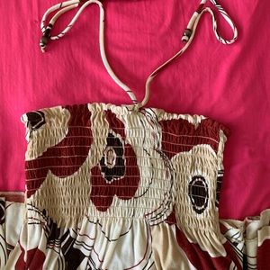 Flowy long halter dress